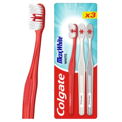 Colgate Max White Teeth Whitening Medium Manual Toothbrush