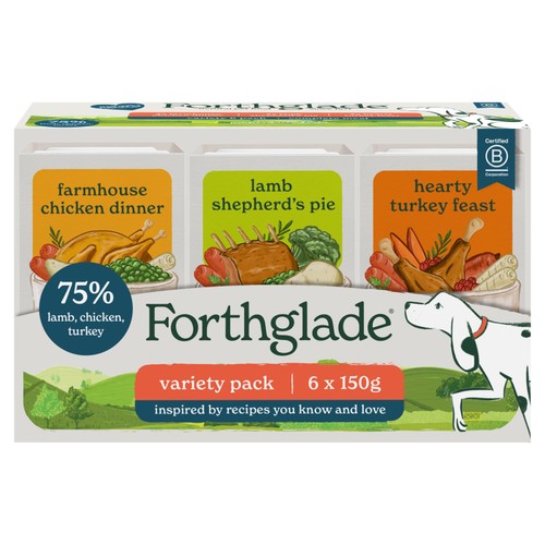 Forthglade Wet Dog Food Variety Chicken, Lamb & Turkey