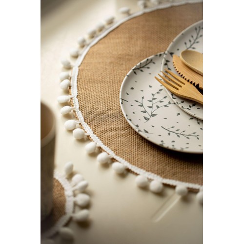 Natural Elements Set of 4 Hessian Placemats, Gift tied and tagged