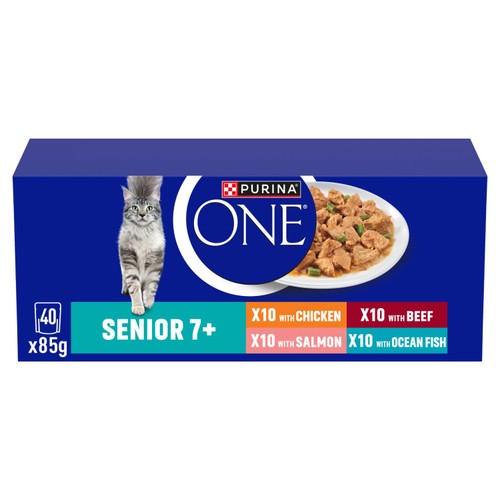 Purina One Senior 7+ Mini Fillets Mixed Selection Wet Cat Food