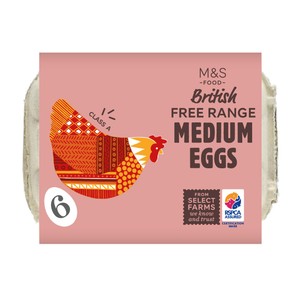 Free Range 6 Medium Eggs