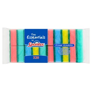 Spontex Essentials Sponge Scourers Washing Up & Cleaning