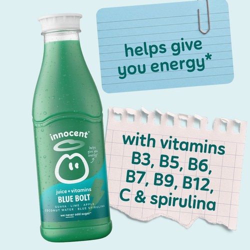 Innocent Plus Blue Bolt, Guava & Lime Juice with Vitamins