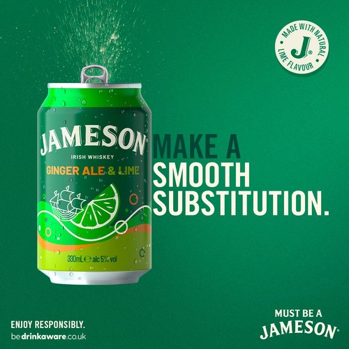 Jameson, Ginger Ale and Lime Pre-Mixed Whiskey Can