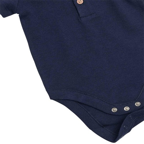 M&S Smart Thin Stripe Linen Bib Short, 12-18 Months, Blue