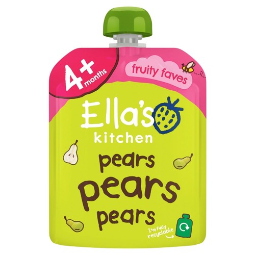 Ella's Kitchen Pears Pears Pears First Tastes Baby Food Pouch 4+ Months
