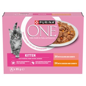 Kitten Mini Fillets Salmon and Chicken Wet Cat Food 8x85g