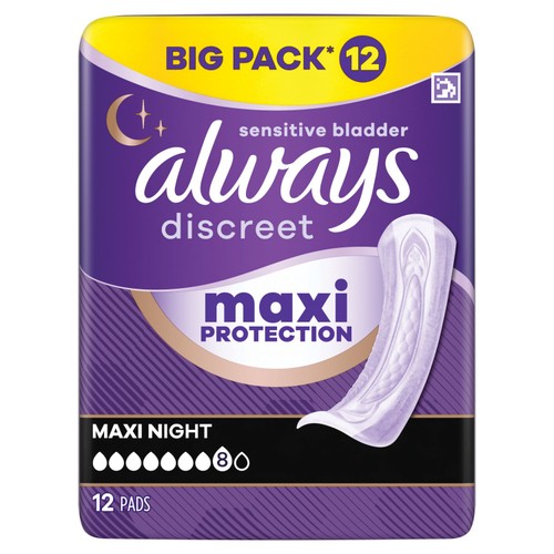 Always Discreet Incontinence Pads Ultimate Night