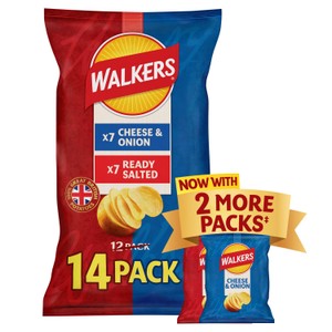 Walkers Ready Salted, Cheese & Onion Variety Multipack Crisps