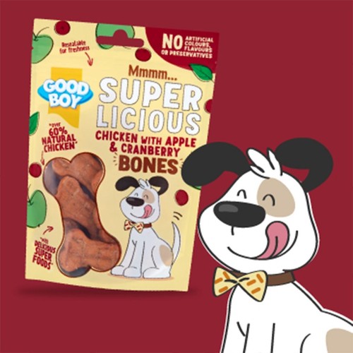 Good Boy Superlicious Chicken, Apple & Cranberry Bone Dog Treats