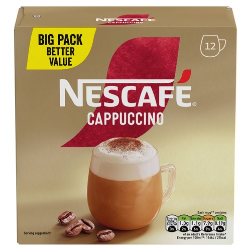 Nescafe Cappuccino Instant Coffee 12 Sachets