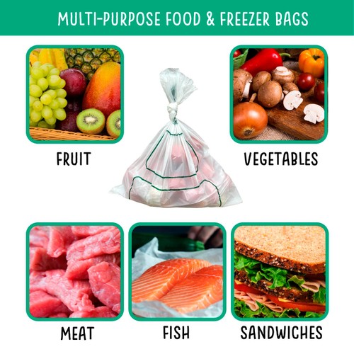 Eco Green Living Certified Compostable 4L Freezer Bags for Food Storage