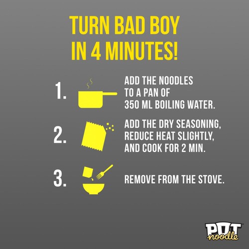 Pot Noodle Bombay Bad Boy Instant Noodles 115g