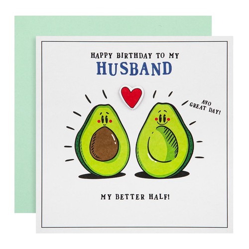 M&S Husband Better Half Avocado Birthday Card
