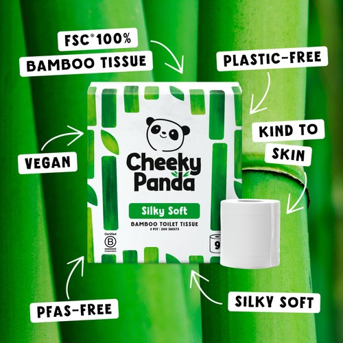 Cheeky Panda Natural Bamboo Toilet Tissue
