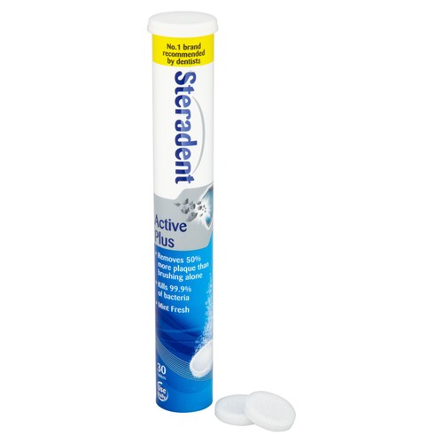 Steradent Active Plus Denture Cleaner Menthol Tablets
