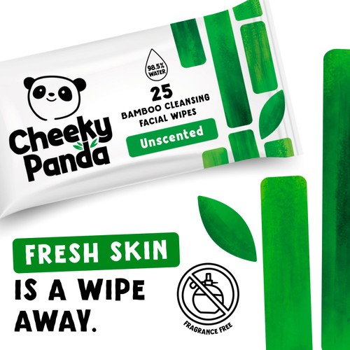 The Cheeky Panda Bamboo Facial Cleansing Wipes Unscented