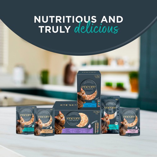 Encore Natural Wet Cat Food Tin Chicken Breast with Cheese in Broth