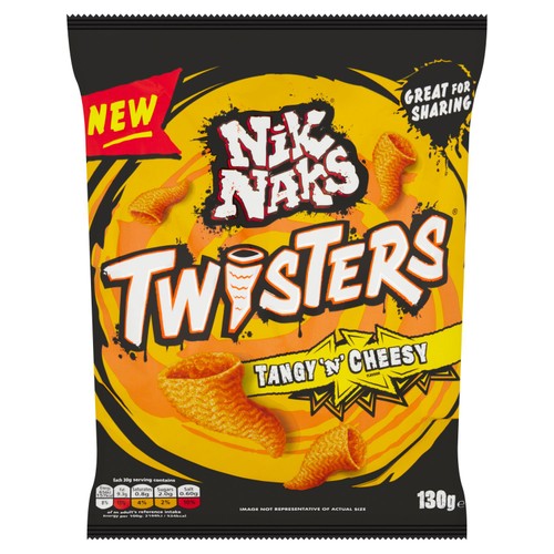 Nik Naks Twisters Tangy 'N' Cheesy Sharing Crisps