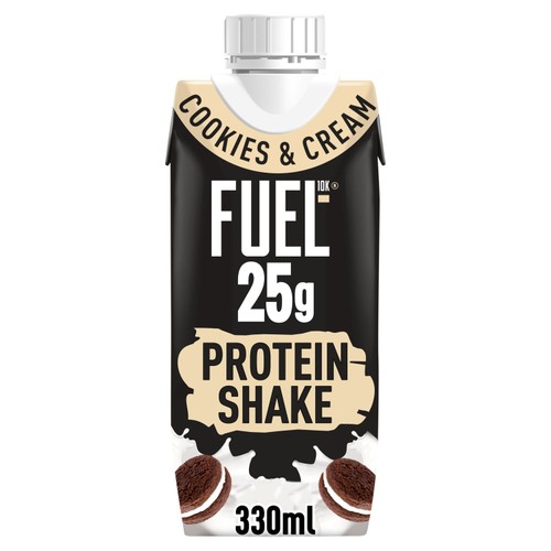 FUEL10K Cookies & Cream 25g High Protein Breakfast Shake Drink