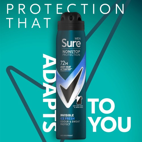 Sure Men 72hr Nonstop Protection Invisible Ice Antiperspirant Deodorant