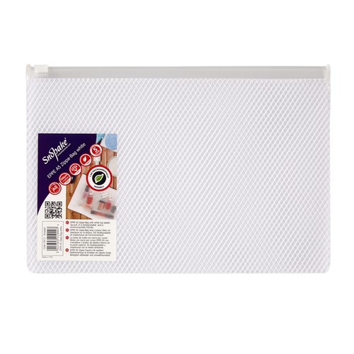 Snopake White EPPE Mesh Zippa Bag, A5