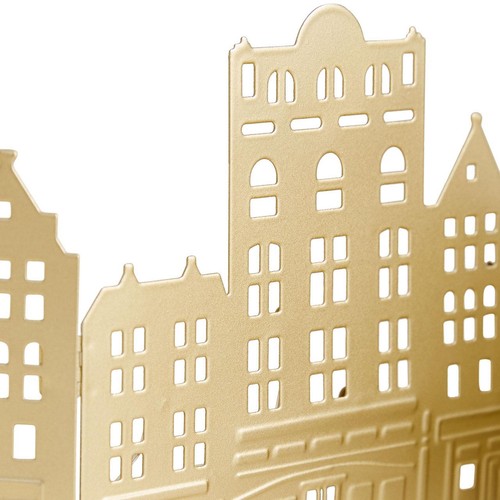 M&S Lit Window Scene Townhouse, Gold