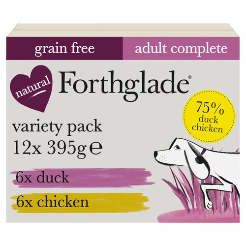 Forthglade Natural Grain-Free Wet Dog Food Variety Pack Chicken & Duck