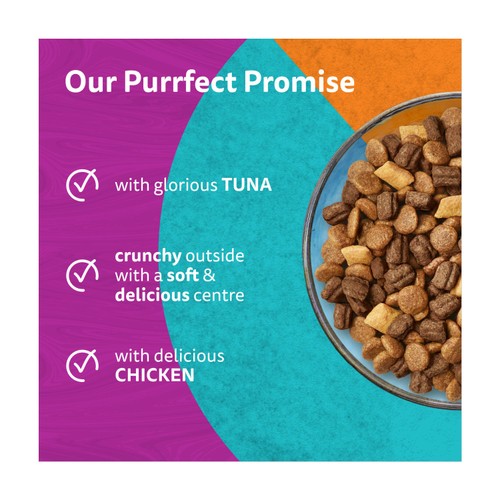 Whiskas 1+ Adult Complete Dry Cat Food Duo Surf & Turf 800g