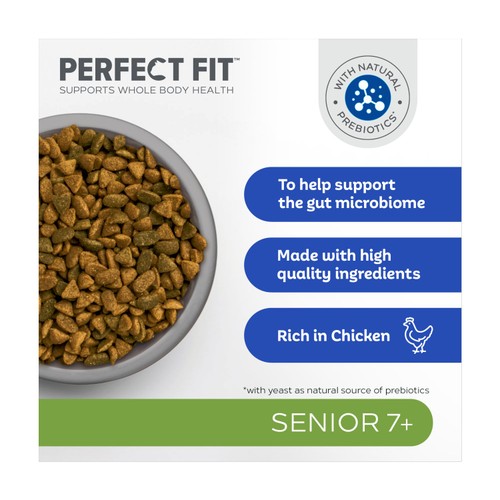 Perfect Fit Senior 7+ Dry Cat Food Chicken