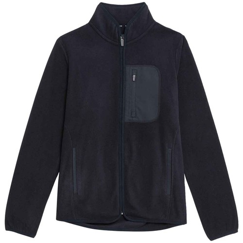 M&S Womens Goodmove Thermal Zip Up Funnel Neck Fleece, 10, Navy