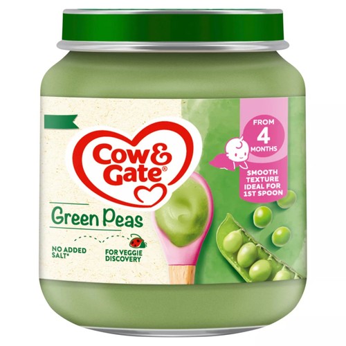 Cow & Gate Peas Baby Food Snack Jar 6+ Months