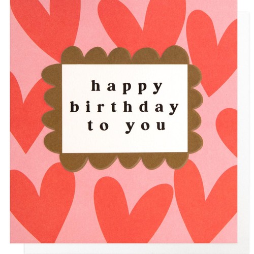 Caroline Gardner Happy Birthday Red Hearts Card