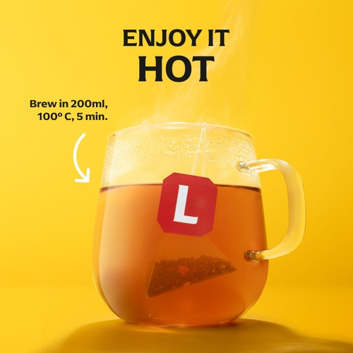 Lipton Fruit Tea Lemon & Ginger Refresh Tea Bags