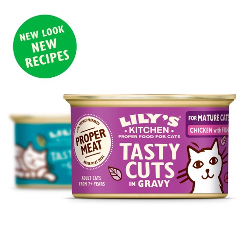 Lily's Kitchen Chicken & Fish Tasty Cuts in Gravy for Mature Cats