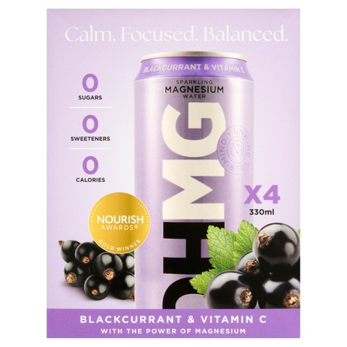 OHMG Blackcurrant sparkling magnesium water