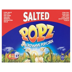 Popz 50% Reduced Fat Salted Microwave Popcorn