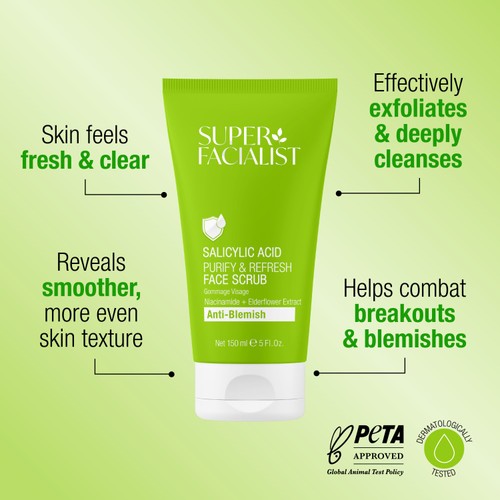 Super Facialist Salicylic Acid Anti Blemish Purify & Refresh Facial  Scrub