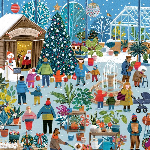 Snowy London Christmas Card Pack