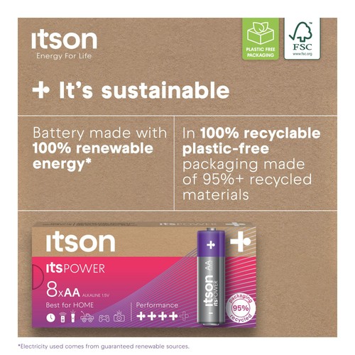 itson Itspower 8 AA Alkaline Battery
