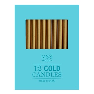 M&S Gold Birthday Candles