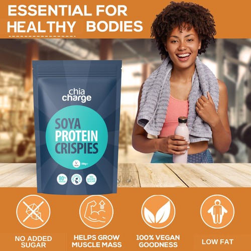 Chia Charge Soya Protein Crispies 80%