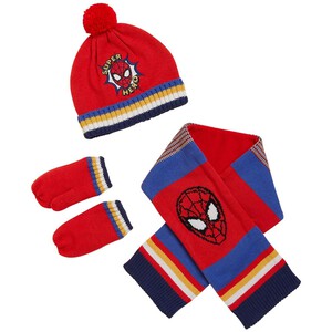 M&S Kids SpidermanTM Knitted Set 12-18 Red Ocado