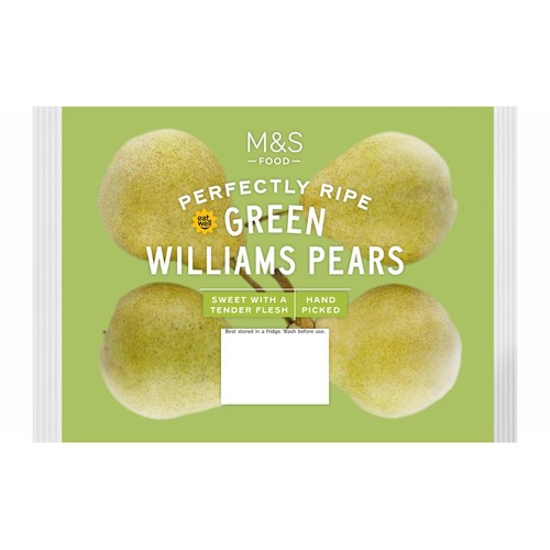M&S Green Williams Pears Perfectly Ripe