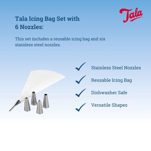 Tala Icing Bag Set with 5 Nozzles 