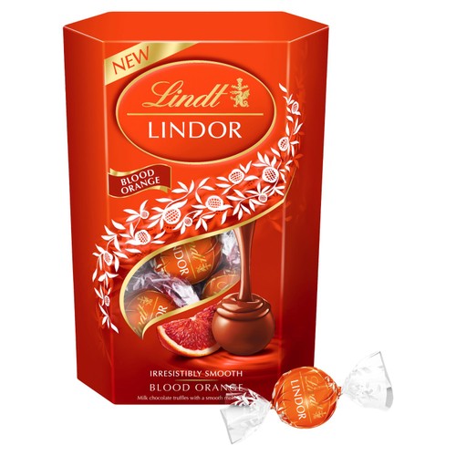 Lindt Lindor Blood Orange Milk Chocolate Truffles Box