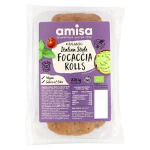 Amisa Organic Gluten Free Focaccia Rolls