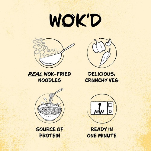 WOK'D CHINESE CHOW MEIN WOK FRIED NOODLES