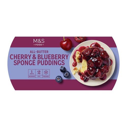 M&S Sponge Puddings with Morello Cherry & Blueberry
