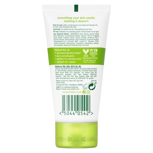 Simple Moisturising Facial Wash Travel Size